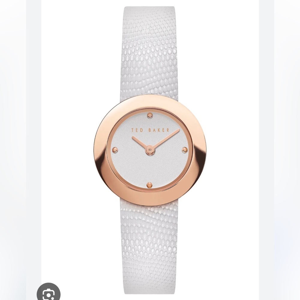 Ted Baker London Women’s Serena wrist watch white leather gold worn once